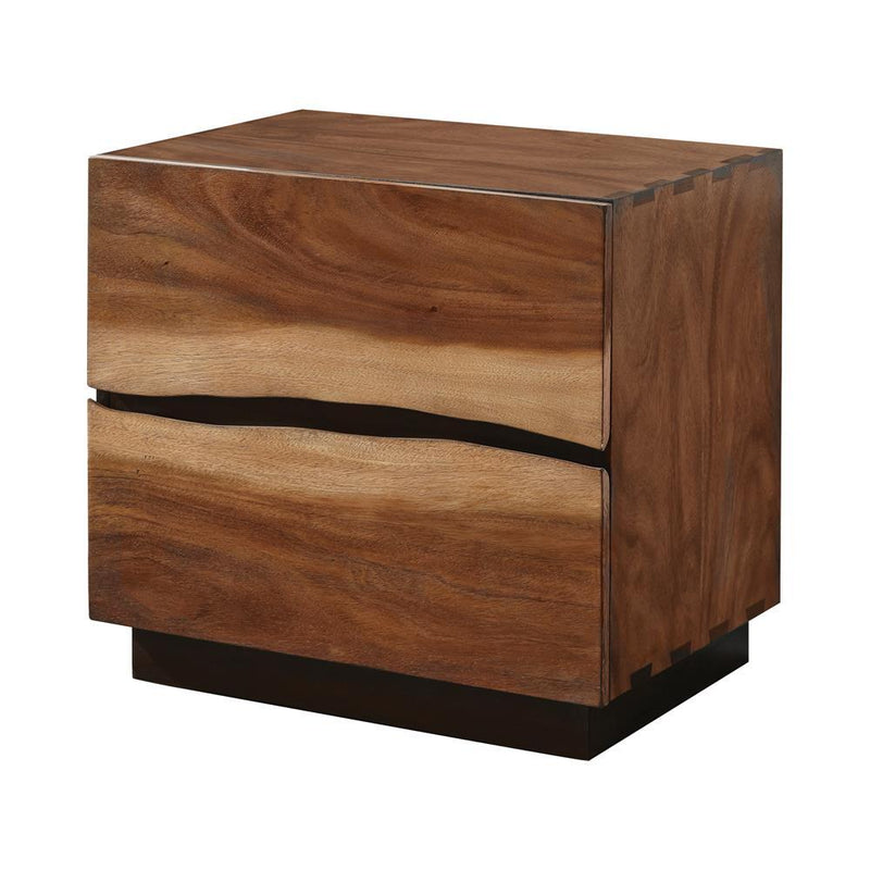 Winslow 2-drawer Nightstand Smokey Walnut and Coffee Bean - Furniture Now (CA)