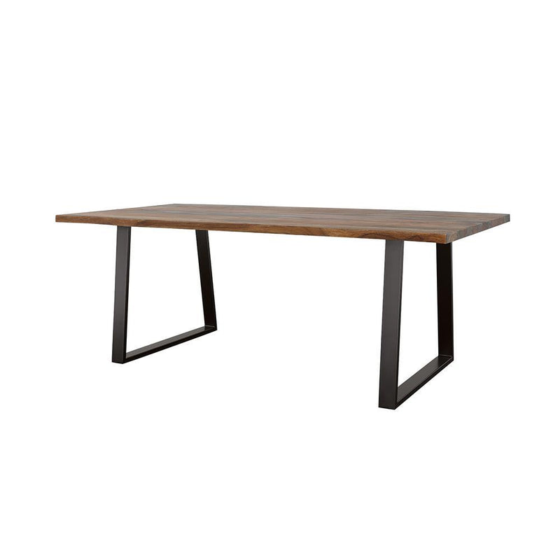 Ditman Live Edge Dining Table Grey Sheesham and Black - Furniture Now (CA)