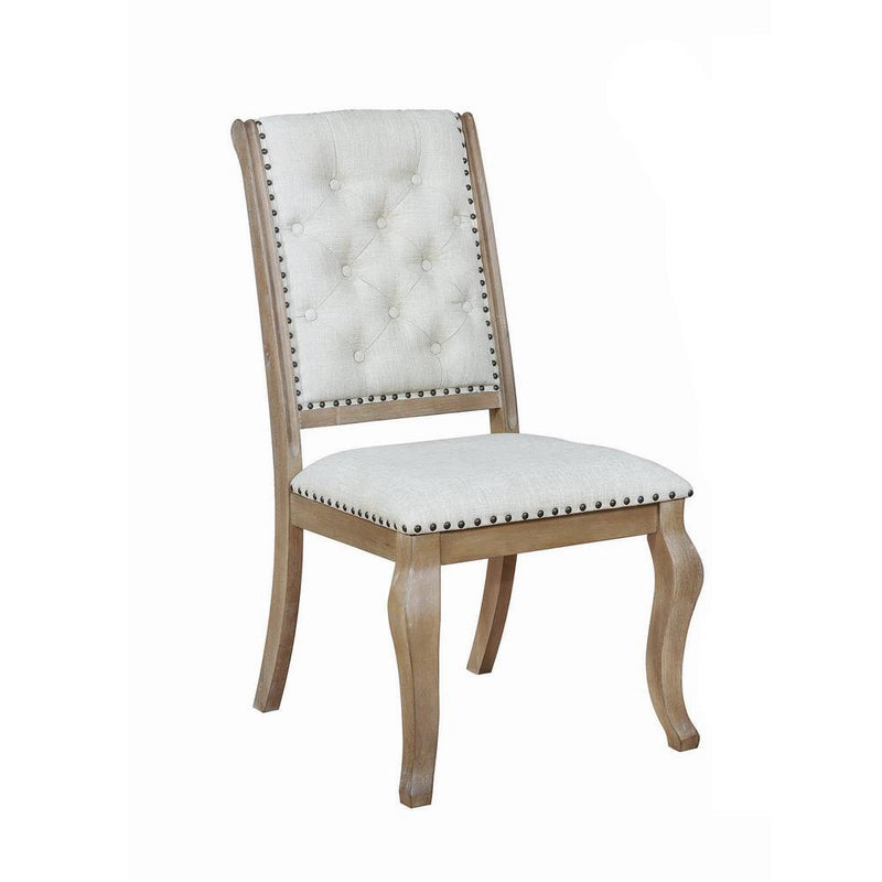 Brockway Tufted Side Chairs Cream and Barley Brown (Set of 2) - Furniture Now (CA)