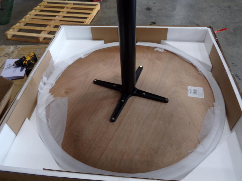 Cora Round Dining Table Walnut and Black - Furniture Now (CA)