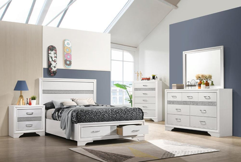 Miranda Full & Twin Storage Bed White - Furniture Now (CA)