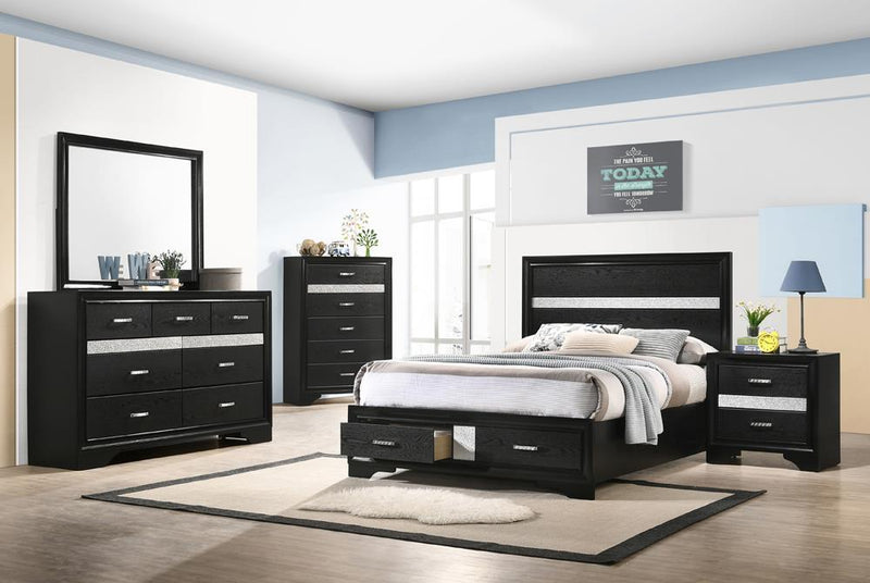 Miranda Full & Twin Storage Bed Black - Furniture Now (CA)