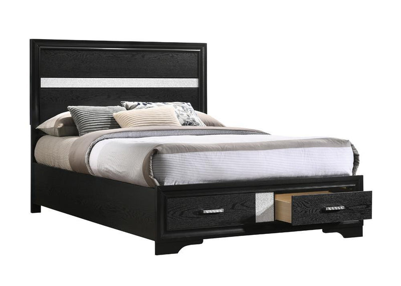 Miranda Full & Twin Storage Bed Black - Furniture Now (CA)