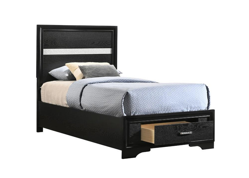 Miranda Full & Twin Storage Bed Black - Furniture Now (CA)