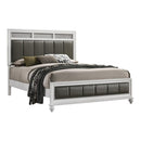 Barzini California King, E.King, & Queen Upholstered Panel Bed White - Furniture Now (CA)