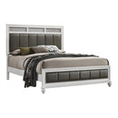 Barzini California King, E.King, & Queen Upholstered Panel Bed White - Furniture Now (CA)