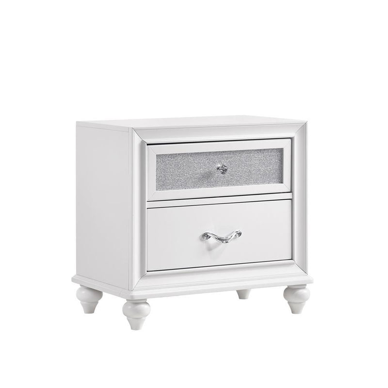 Barzini 2-drawer Nightstand White - Furniture Now (CA)