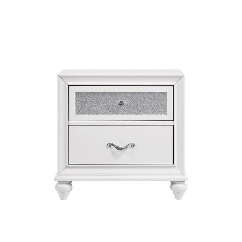 Barzini 2-drawer Nightstand White - Furniture Now (CA)