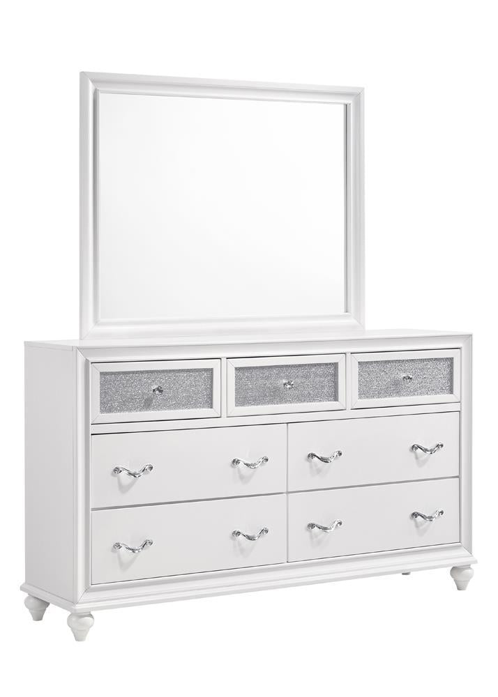 Barzini Rectangle Dresser Mirror White - Furniture Now (CA)