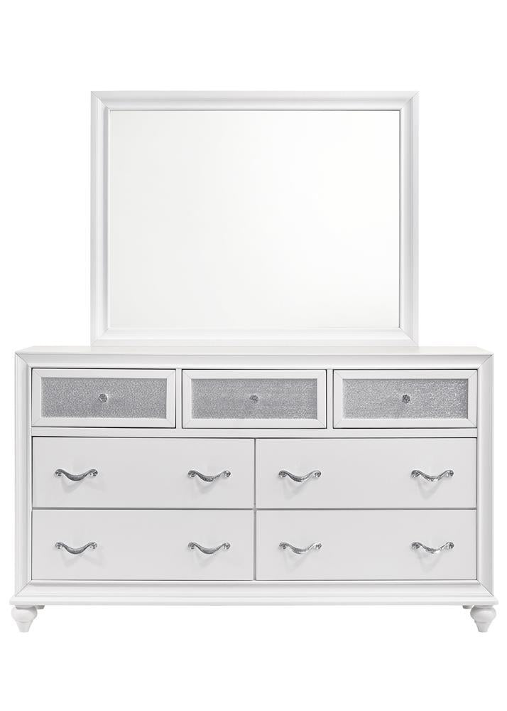 Barzini Rectangle Dresser Mirror White - Furniture Now (CA)