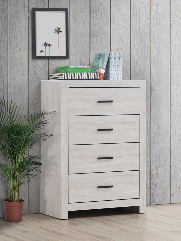 Brantford 4-drawer Chest Coastal White - Furniture Now (CA)