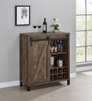 Arlington Bar Cabinet with Sliding Door Rustic Oak - Furniture Now (CA)