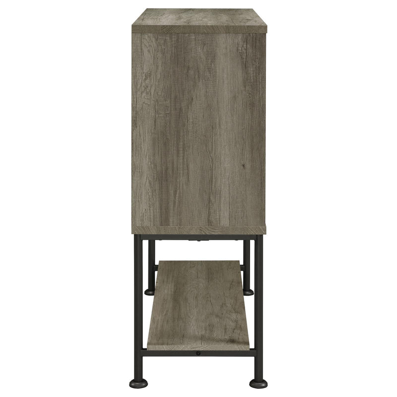Claremont Sliding Door Bar Cabinet with Lower Shelf Grey Driftwood - Furniture Now (CA)