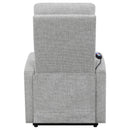 Howie Tufted Upholstered Power Lift Recliner Grey - Furniture Now (CA)