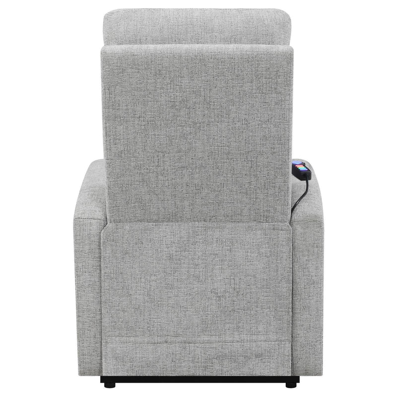 Howie Tufted Upholstered Power Lift Recliner Grey - Furniture Now (CA)