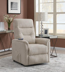 Henrietta Power Lift Recliner with Storage Pocket Beige - Furniture Now (CA)