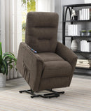 Henrietta Power Lift Recliner with Storage Pocket Brown - Furniture Now (CA)