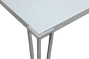 Pauline Rectangular Dining Table with Metal Leg White and Chrome - Furniture Now (CA)