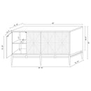 Zira Sunburst 4-door Accent Cabinet Brown and Antique Gold - Furniture Now (CA)