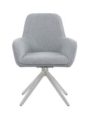 Abby Flare Arm Side Chair Light Grey and Chrome - Furniture Now (CA)