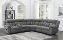 Bahrain 6-piece Upholstered Motion Sectional Charcoal - Furniture Now (CA)