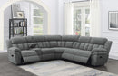 Bahrain 6-piece Upholstered Motion Sectional Charcoal - Furniture Now (CA)