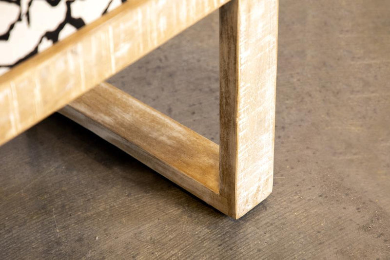 Aiden Sled Leg Upholstered Accent Bench Black and White - Furniture Now (CA)