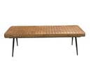 Misty Cushion Side Bench Camel and Black - Furniture Now (CA)