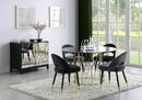 Lindsey Arched Back Upholstered Side Chairs Black (Set of 2) - Furniture Now (CA)