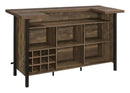 Bellemore Rectangular Storage Bar Unit Rustic Oak - Furniture Now (CA)