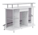 Gideon Crescent Shaped Glass Top Bar Unit with Drawer - Furniture Now (CA)