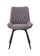 Diggs Upholstered Tufted Swivel Dining Chairs Grey and Gunmetal (Set of 2) - Furniture Now (CA)
