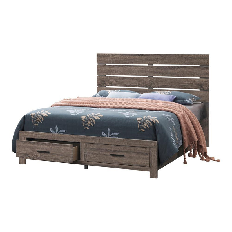 Brantford Eastern King & Queen Panel Bed Barrel Oak - Furniture Now (CA)