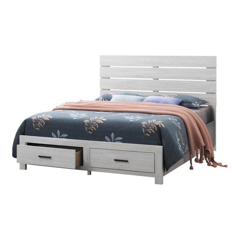 Brantford Eastern King Panel Bed Coastal White - Furniture Now (CA)