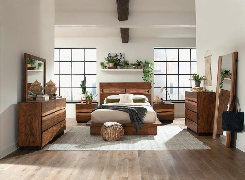 Winslow California King, E.King & Queen Bed Smokey Walnut and Coffee Bean - Furniture Now (CA)