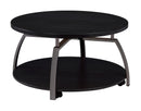 Dacre Round Coffee Table Dark Grey and Black Nickel - Furniture Now (CA)