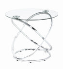 Warren 3-piece Occasional Set Chrome and Clear - Furniture Now (CA)