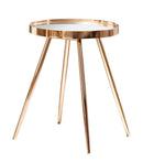 Kaelyn Round Mirror Top End Table Gold - Furniture Now (CA)