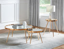 Kaelyn Round Mirror Top End Table Gold - Furniture Now (CA)