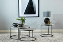 Lainey Round 2-piece Nesting Coffee Table Grey and Gunmetal - Furniture Now (CA)