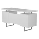 Lawtey Floating Top Office Desk White Gloss - Furniture Now (CA)
