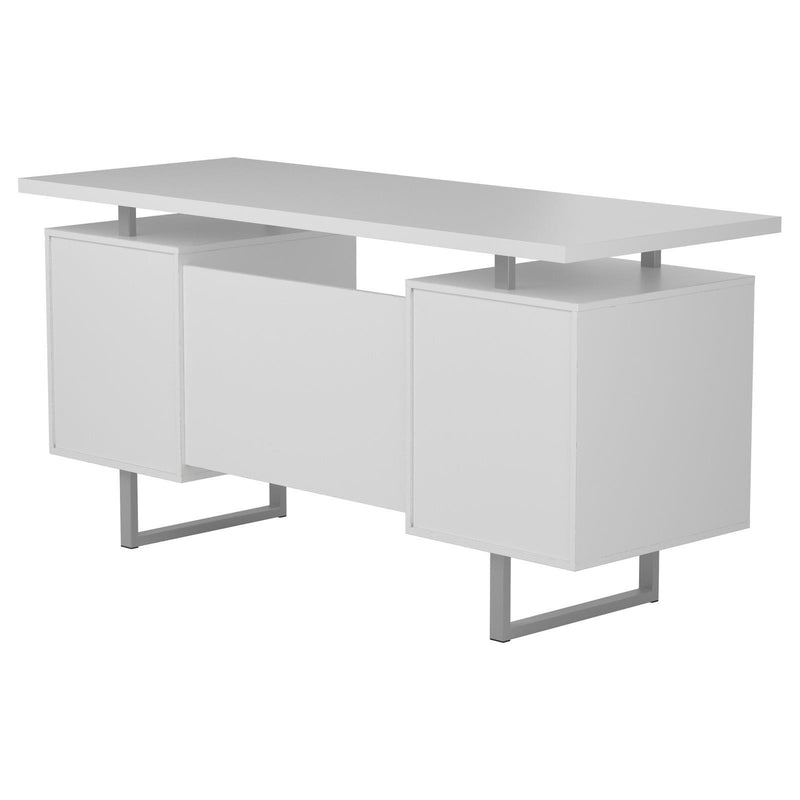 Lawtey Floating Top Office Desk Weathered Grey - Furniture Now (CA)