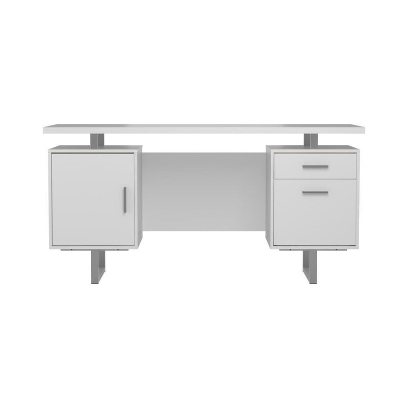 Lawtey Floating Top Office Desk Weathered Grey - Furniture Now (CA)