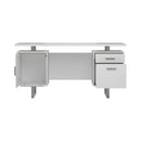 Lawtey Floating Top Office Desk White Gloss - Furniture Now (CA)