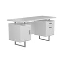 Lawtey Floating Top Office Desk Weathered Grey - Furniture Now (CA)