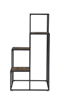 Rito 4-tier Display Shelf Rustic Brown and Black - Furniture Now (CA)