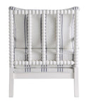 Blanchett Upholstered Accent Chair with Spindle Accent White and Navy - Furniture Now (CA)