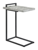 Maxwell C-shaped Accent Table Cement and Gunmetal - Furniture Now (CA)