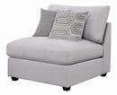 Cambria Upholstered Armless Chair Grey - Furniture Now (CA)