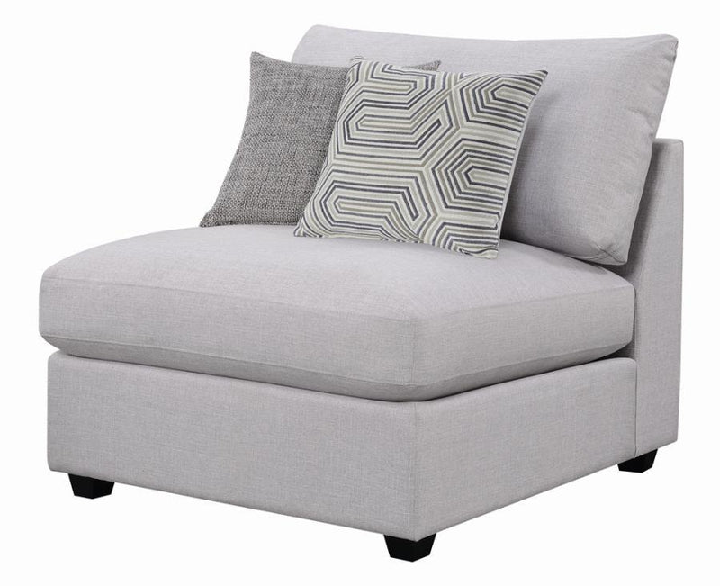 Cambria Upholstered Armless Chair Grey - Furniture Now (CA)